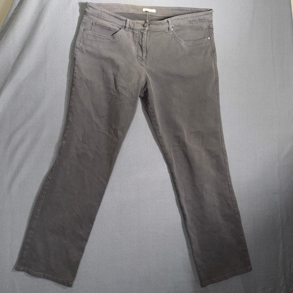 Eileen Fisher (L) Gray‎ Italian Fabric Stretch Denim Minimalist Quiet Luxury